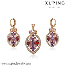 64231 Xuping Fashion Gold Plated Jewellery Sets With Zircon